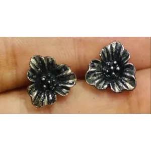 Beautiful oxydised flower studs 