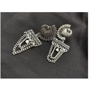 Peacock 🦚 with Double chain fancy earring