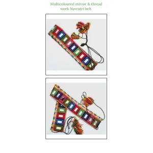 Multicolour mirror and thread work navratri belt  