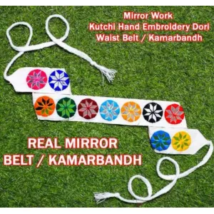 Mirror work kutchi hand embroidery dori waist belt/ kamarband 