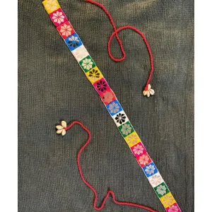  multicolour mirror work wiast belt 
