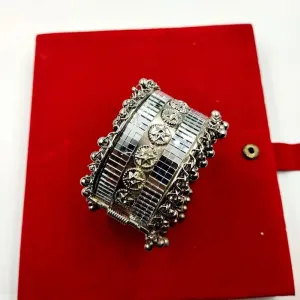 Sparkle Cube Mirrors With Ghunghroo Cuff Bracelet