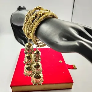 Classy Traditional Triple Jhumka Adjustable Bracelet