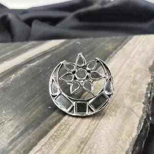 Mirrors Flower & Moon Adjustable Ring