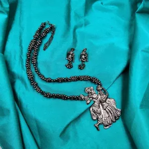 Gorgeous Radha-Krishna Earring Necklace Set