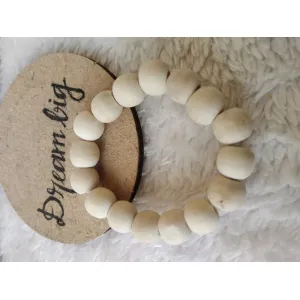 Wooden bead bracelet