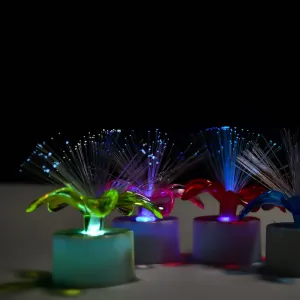 6237 Fiber Optic Light, Mini Color Change LED Table Centerpieces, Light Up Candle - Pack o