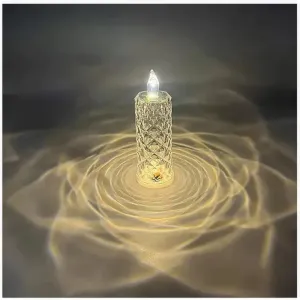 8439 Rose Candles LED Flameless and Smokeless Decorative Acrylic Transparent Candles