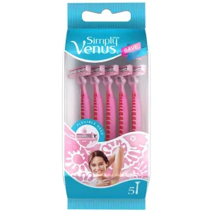 Gillette Simply Venus Hair Removal Razor With Flexible Head, For Women, 5pcs
