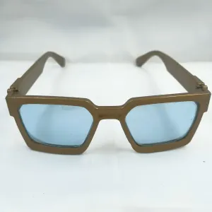 Plastic Frame Non Polarized Light Blue Lens Sunglass
