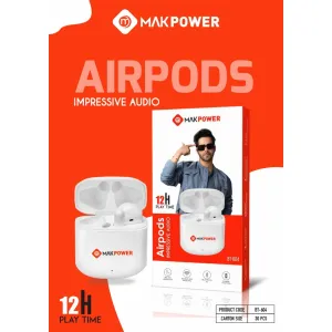 Make Power |Airpods 12 Hour Playtime| MK : BT604