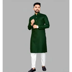 Festive Wear, Daily Wear Cotton Blend Kurta With Pajama