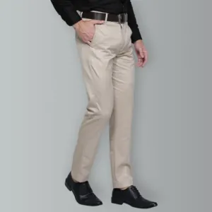 Men Cream Trousers