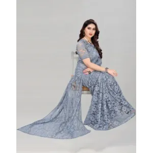 Lucknow Chikankari Net Saree