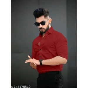 Men Solid Formal Light Blue