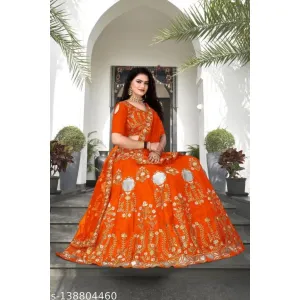  Women Lehenga Choli Embroidered Work