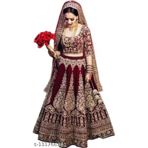 Embroidered Semi Stitched Lehenga Choli*