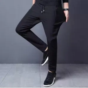 Men Black Track Pants