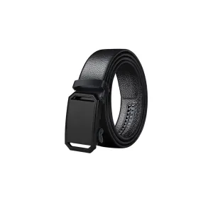 Men vegan leather belt Auto lock 