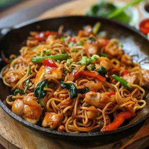 EGG CHICKEN SINGAPORE NOODLES 