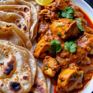 Roti With Chicken 🍗 (3 roti)