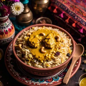 Pulao Rice with Chicken Gravy Full