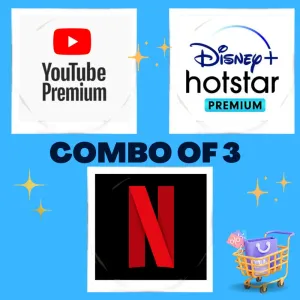 Combo #3 (DISNEY+Hotstar + YouTube PREMIUM + Netflix) 