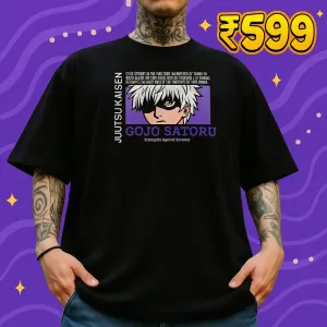 Printed anime t shirt for men and women