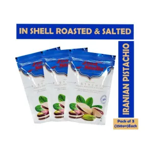 Food Studio Pistachio Roasted And Salted Blue 250g Pack Of 3