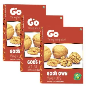 God's Own Red Walnut Kernals Premium 250G Pack of 3