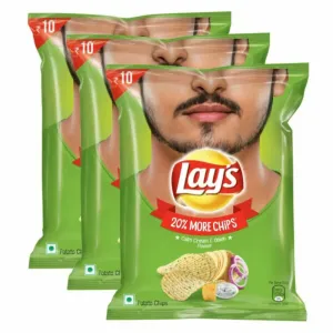 Lays Cream & Onion 24 g pack of 3 