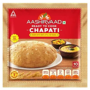 Aashirvaad Ready To Cook Chapati Pack of 10 (450 g)