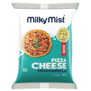 Milky Mist Mozzarella Diced Pizza Cheese 200 g (Pack)