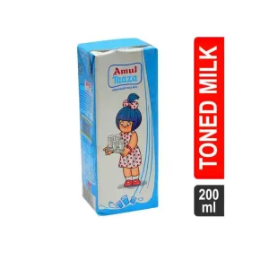 Amul taaza toned milk 200 ml
