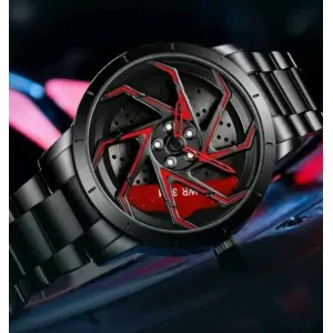 Stylish car weel watch for men
