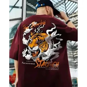Tiger printed t shirt oversize 