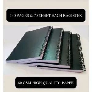 Spectrum A4size Plain & Unruled Spiral Notebook (140 Pages)