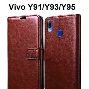 Mobiclonics Shock Proof Flip Cover for Vivo Y91 | Y93 | Y95 - Brown