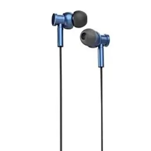 Pebble Vibe True HD Metal Earphone with mic (Blue)
