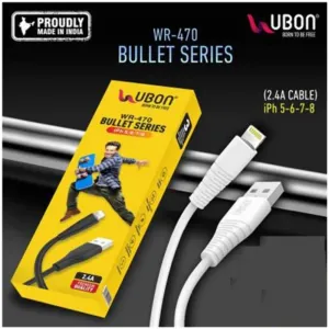 Bullet Series Pure Coper Cable WR470 2.4 A Ubon for iPhone 5 6 7 8