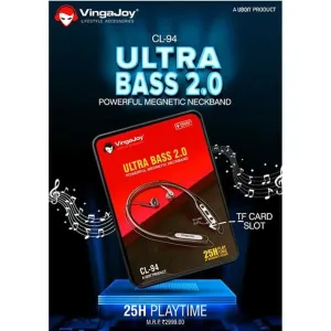 Vingajoy CL-94 ULTRA BASS 2.0 Powerful Magnetic Neckband