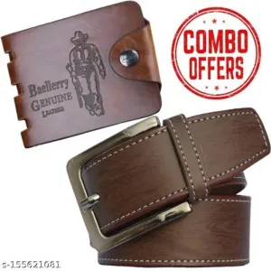 Boys gents leather Belt with wallet free