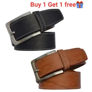 Boys gents leather Belt Combo pack of 2