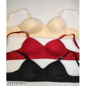 Fancy Padded Bra for girls and women PACK OF 3 Bra