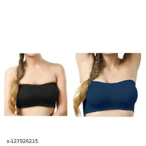 Fancy nonpadded Strapless Bra for girls and women PACK OF 2 Bra