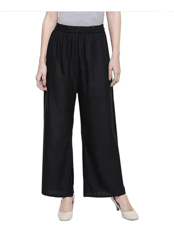 Plazzo Pent (Black,Free Size)