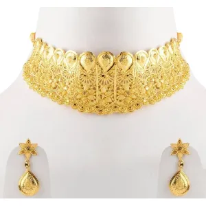 Fashionable Golden Base Metal Women Jewellery Set (P-3731748)