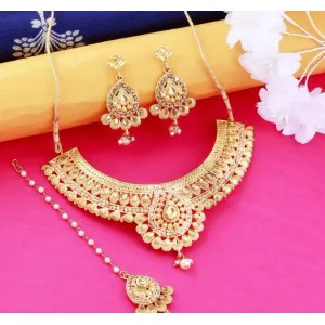 Traditional Gold Plated Alloy Jewellery Set For Women (P-4539632)