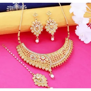 Traditional Gold Plated Alloy Jewellery Set For Women (P-4539631)