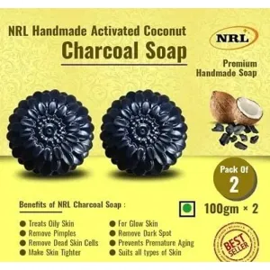 NRL Handmade Activated Coconut Charcoal Soap Pack Of 2 ( P-5908949 )